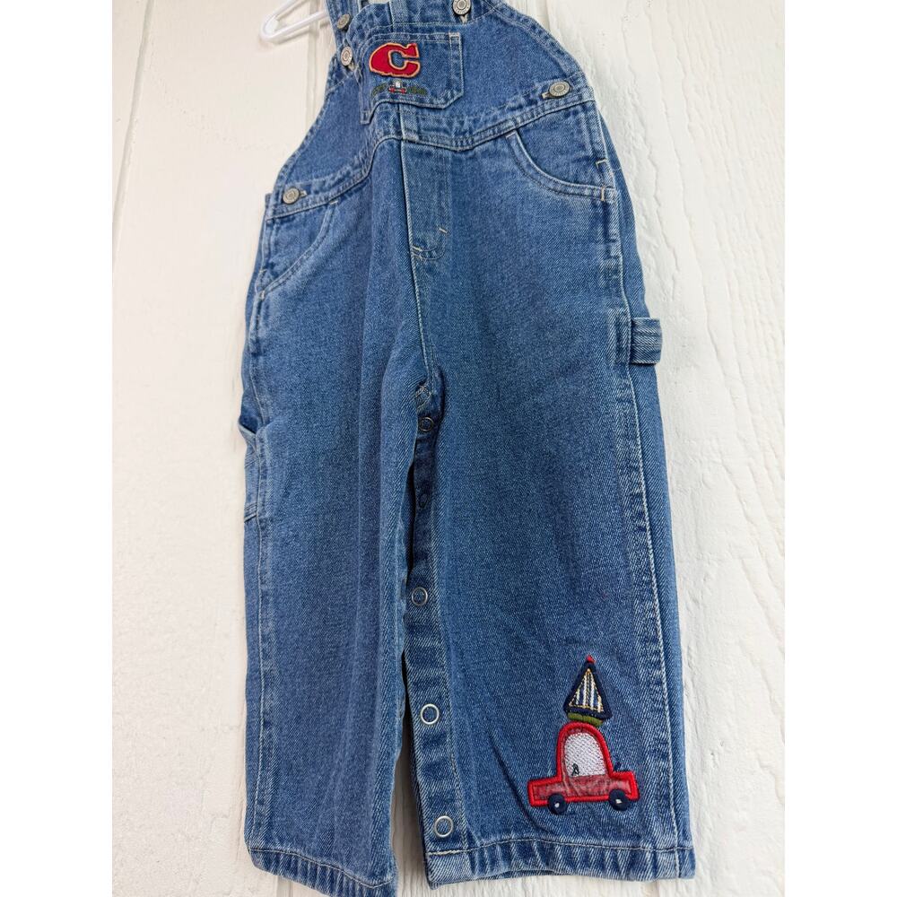 Vintage Carters Jean Overalls 18-24 Months Little Truck Logo - Picture 2 of 5